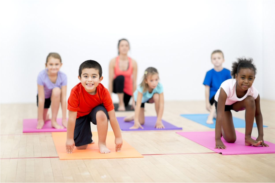 kids yoga coloful mats